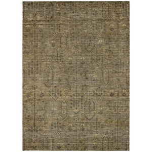Homeroots 3' Brown And Beige Southwestern Area Rug - Stylish Washable Indoor Outdoor Design For Any Space 3' X 5' Polyester 587032