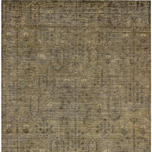 Homeroots 3' Brown And Beige Southwestern Area Rug - Stylish Washable Indoor Outdoor Design For Any Space 9' X 12' Polyester 587036
