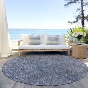 Homeroots 3' Brown And Beige Southwestern Area Rug - Stylish Washable Indoor Outdoor Design For Any Space 8' Round Polyester 587040