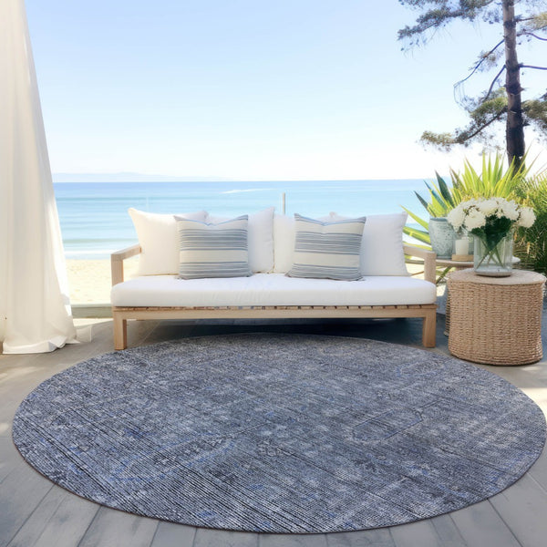Homeroots 3' Brown And Beige Southwestern Area Rug - Stylish Washable Indoor Outdoor Design For Any Space 8' Round Polyester 587040