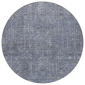 Homeroots 3' Brown And Beige Southwestern Area Rug - Stylish Washable Indoor Outdoor Design For Any Space 8' Round Polyester 587040