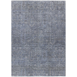 HomeRoots 9' Navy Blue and Gray Southwestern Indoor Outdoor Area Rug - Durable, Stylish, and Washable Design 9' X 12' 587042