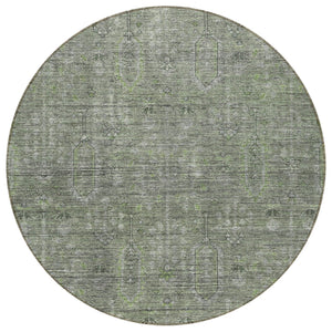 Homeroots 3' Brown And Beige Southwestern Area Rug - Stylish Washable Indoor Outdoor Design For Any Space 8' Round Polyester 587046