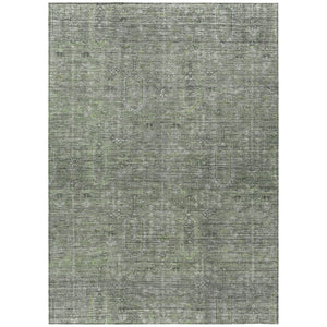 HomeRoots 5' Stylish Fern Green and Gray Southwestern Washable Area Rug for Indoor and Outdoor Use 10' X 14' 587049