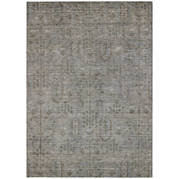 Homeroots 3' Brown And Beige Southwestern Area Rug - Stylish Washable Indoor Outdoor Design For Any Space 3' X 5' Polyester 587050