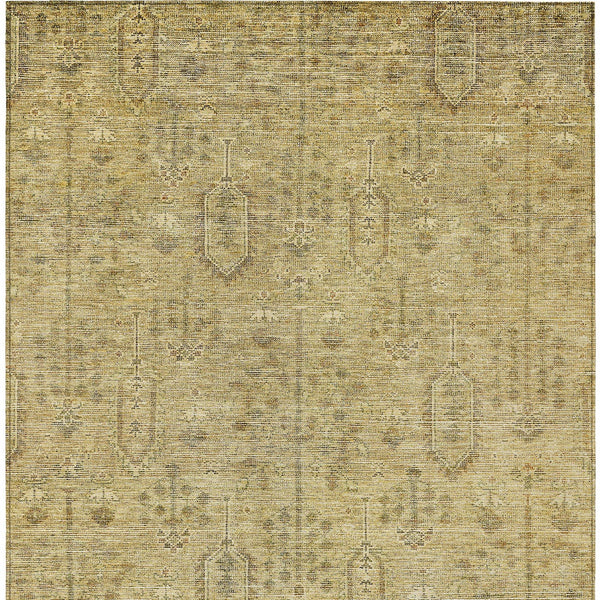 Homeroots 3' Brown And Beige Southwestern Area Rug - Stylish Washable Indoor Outdoor Design For Any Space 3' X 5' Polyester 587056