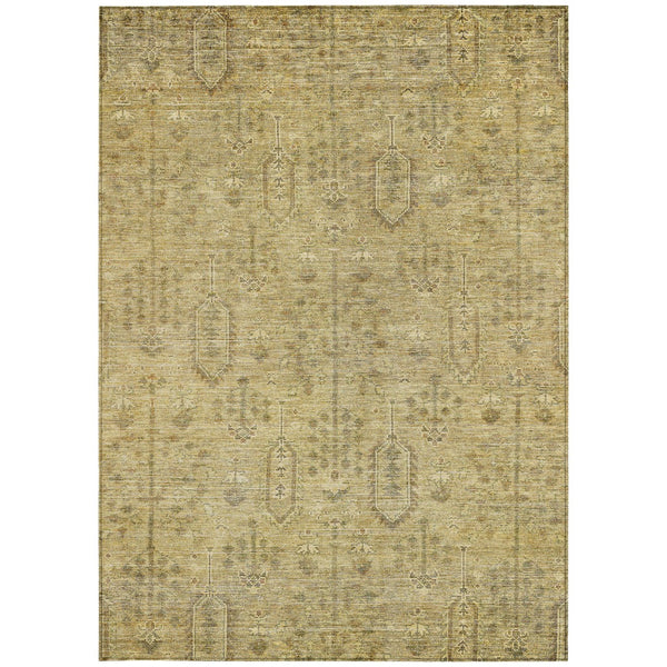 Homeroots 3' Brown And Beige Southwestern Area Rug - Stylish Washable Indoor Outdoor Design For Any Space 10' X 14' Polyester 587061