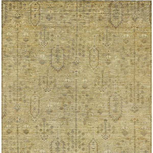 Homeroots 3' Brown And Beige Southwestern Area Rug - Stylish Washable Indoor Outdoor Design For Any Space 10' X 14' Polyester 587061