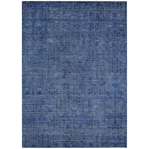 HomeRoots 9' Navy Blue Southwestern Area Rug - Durable, Washable, Stylish for Indoor & Outdoor Spaces 9' X 12' 587072