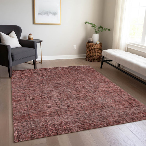 Homeroots 3' Brown And Beige Southwestern Area Rug - Stylish Washable Indoor Outdoor Design For Any Space 3' X 5' Polyester 587074