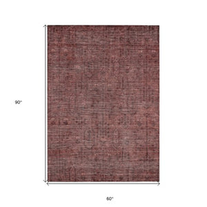 Homeroots 3' Brown And Beige Southwestern Area Rug - Stylish Washable Indoor Outdoor Design For Any Space 5' X 8' Polyester 587075