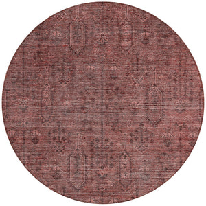 Homeroots 3' Brown And Beige Southwestern Area Rug - Stylish Washable Indoor Outdoor Design For Any Space 8' Round Polyester 587076