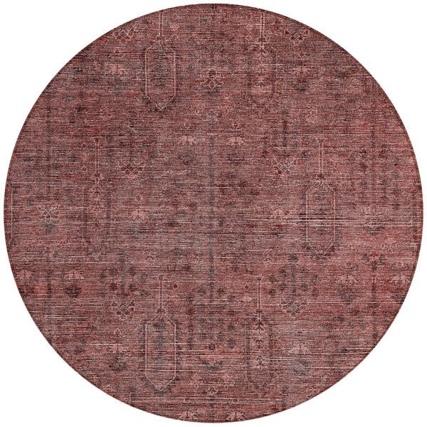 Homeroots 3' Brown And Beige Southwestern Area Rug - Stylish Washable Indoor Outdoor Design For Any Space 8' Round Polyester 587076