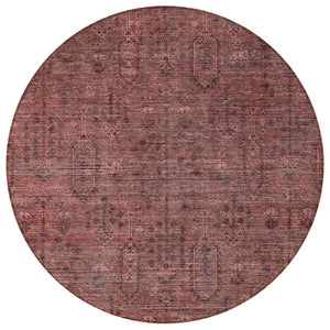 Homeroots 3' Brown And Beige Southwestern Area Rug - Stylish Washable Indoor Outdoor Design For Any Space 8' Round Polyester 587076