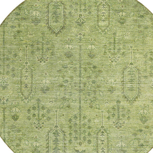 Homeroots 3' Brown And Beige Southwestern Area Rug - Stylish Washable Indoor Outdoor Design For Any Space 8' Round Polyester 587082