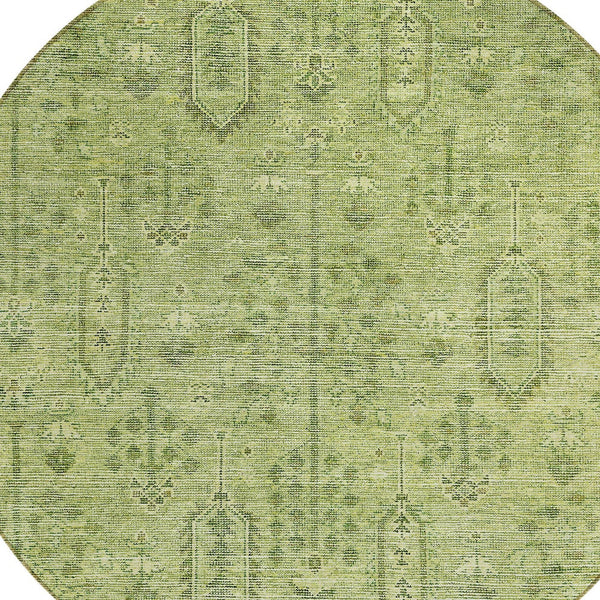 Homeroots 3' Brown And Beige Southwestern Area Rug - Stylish Washable Indoor Outdoor Design For Any Space 8' Round Polyester 587082