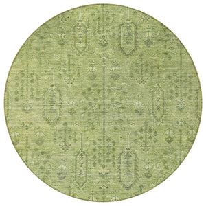 Homeroots 3' Brown And Beige Southwestern Area Rug - Stylish Washable Indoor Outdoor Design For Any Space 8' Round Polyester 587082