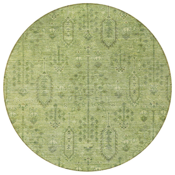 Homeroots 3' Brown And Beige Southwestern Area Rug - Stylish Washable Indoor Outdoor Design For Any Space 8' Round Polyester 587082