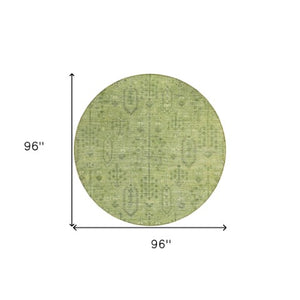 Homeroots 3' Brown And Beige Southwestern Area Rug - Stylish Washable Indoor Outdoor Design For Any Space 8' Round Polyester 587082