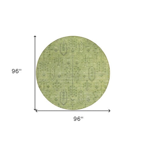 Homeroots 3' Brown And Beige Southwestern Area Rug - Stylish Washable Indoor Outdoor Design For Any Space 8' Round Polyester 587082