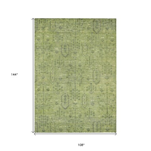 Homeroots 3' Brown And Beige Southwestern Area Rug - Stylish Washable Indoor Outdoor Design For Any Space 9' X 12' Polyester 587084