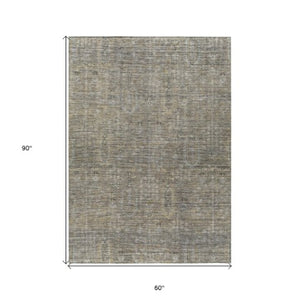 Homeroots 3' Brown And Beige Southwestern Area Rug - Stylish Washable Indoor Outdoor Design For Any Space 5' X 8' Polyester 587093