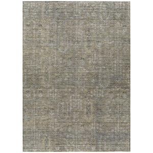 HomeRoots 5' Southwestern Area Rug in Taupe Gray and Beige - Durable, Washable for Indoor and Outdoor Spaces 5' X 8' 587093