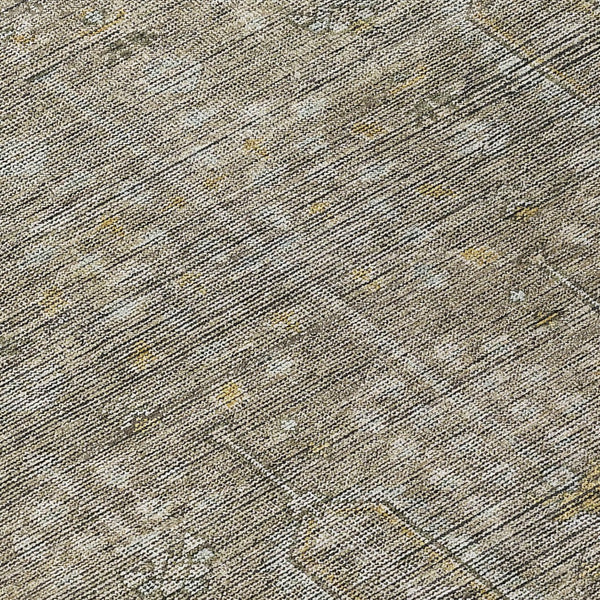 Homeroots 3' Brown And Beige Southwestern Area Rug - Stylish Washable Indoor Outdoor Design For Any Space 8' Round Polyester 587094