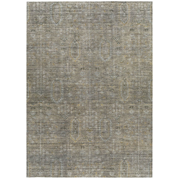Homeroots 3' Brown And Beige Southwestern Area Rug - Stylish Washable Indoor Outdoor Design For Any Space 10' X 14' Polyester 587097
