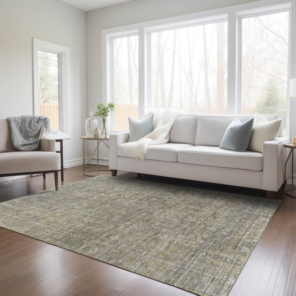 Homeroots 3' Brown And Beige Southwestern Area Rug - Stylish Washable Indoor Outdoor Design For Any Space 10' X 14' Polyester 587097