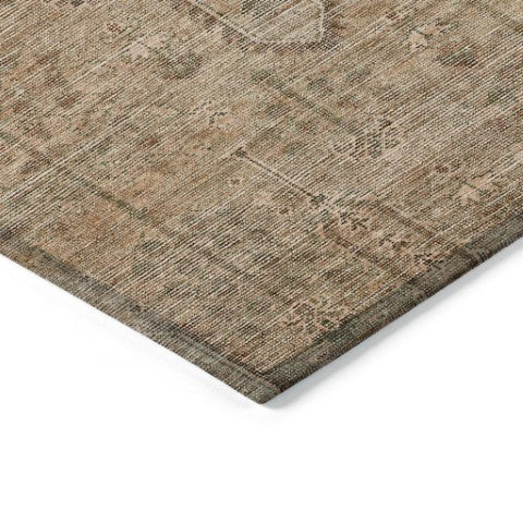 Homeroots 3' Brown And Beige Southwestern Area Rug - Stylish Washable Indoor Outdoor Design For Any Space 3' X 5' Polyester 587098