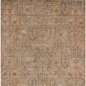 Homeroots 3' Brown And Beige Southwestern Area Rug - Stylish Washable Indoor Outdoor Design For Any Space 3' X 5' Polyester 587098