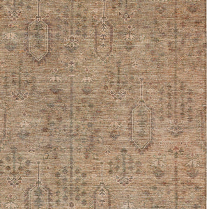 Homeroots 3' Brown And Beige Southwestern Area Rug - Stylish Washable Indoor Outdoor Design For Any Space 5' X 8' Polyester 587099