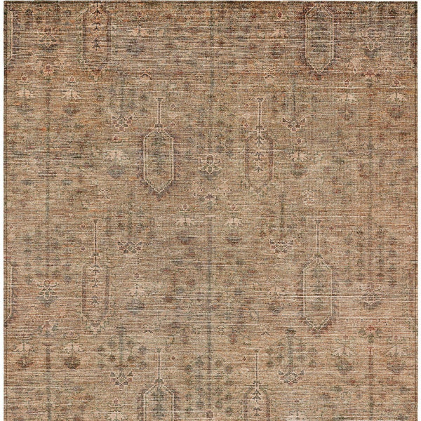 Homeroots 3' Brown And Beige Southwestern Area Rug - Stylish Washable Indoor Outdoor Design For Any Space 8' X 10' Polyester 587101