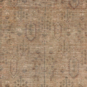 Homeroots 3' Brown And Beige Southwestern Area Rug - Stylish Washable Indoor Outdoor Design For Any Space 8' X 10' Polyester 587101