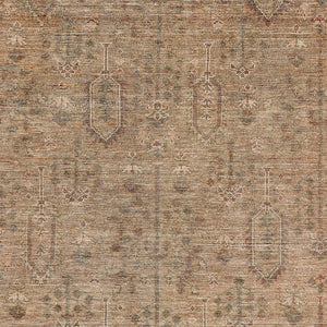 Homeroots 3' Brown And Beige Southwestern Area Rug - Stylish Washable Indoor Outdoor Design For Any Space 10' X 14' Polyester 587103