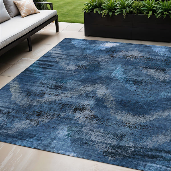 Homeroots 3' Brown Taupe And Salmon Abstract Washable Area Rug For Indoor And Outdoor Spaces, Durable Design 5' X 8' Polyester 587123