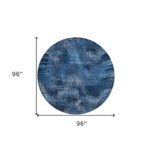 Homeroots 3' Brown Taupe And Salmon Abstract Washable Area Rug For Indoor And Outdoor Spaces, Durable Design 8' Round Polyester 587124