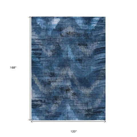 Homeroots 3' Brown Taupe And Salmon Abstract Washable Area Rug For Indoor And Outdoor Spaces, Durable Design 10' X 14' Polyester 587127