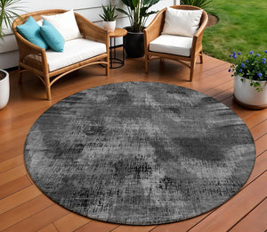 Homeroots 3' Brown Taupe And Salmon Abstract Washable Area Rug For Indoor And Outdoor Spaces, Durable Design 8' Round Polyester 587136