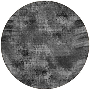 Homeroots 3' Brown Taupe And Salmon Abstract Washable Area Rug For Indoor And Outdoor Spaces, Durable Design 8' Round Polyester 587136