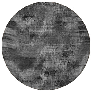 Homeroots 3' Brown Taupe And Salmon Abstract Washable Area Rug For Indoor And Outdoor Spaces, Durable Design 8' Round Polyester 587136