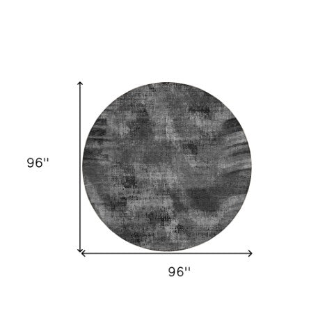 Homeroots 3' Brown Taupe And Salmon Abstract Washable Area Rug For Indoor And Outdoor Spaces, Durable Design 8' Round Polyester 587136