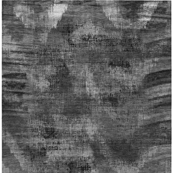 Homeroots 3' Brown Taupe And Salmon Abstract Washable Area Rug For Indoor And Outdoor Spaces, Durable Design 8' X 10' Polyester 587137