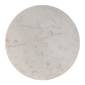 Butler Specialty Elio Round Marble Accent Table: Elegant Iron Base, Timeless Style For Living Room & Dining Spaces White And Black Iron,Marble,Mdf 5871389-butler