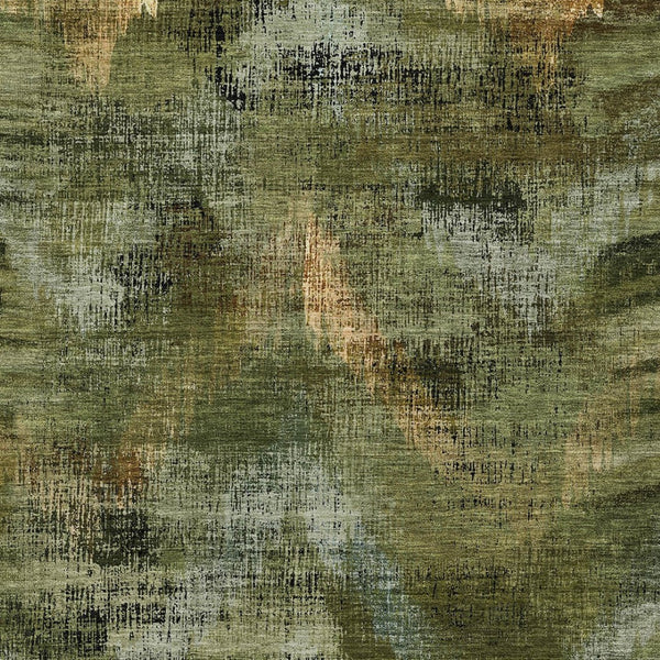 Homeroots 3' Brown Taupe And Salmon Abstract Washable Area Rug For Indoor And Outdoor Spaces, Durable Design 5' X 8' Polyester 587141