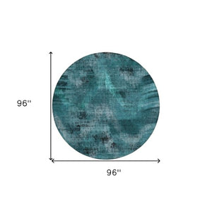 Homeroots 3' Brown Taupe And Salmon Abstract Washable Area Rug For Indoor And Outdoor Spaces, Durable Design 8' Round Polyester 587154