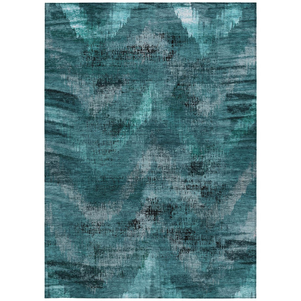 Homeroots 3' Brown Taupe And Salmon Abstract Washable Area Rug For Indoor And Outdoor Spaces, Durable Design 8' X 10' Polyester 587155