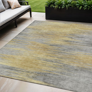 Homeroots 3' Denim Blue Abstract Washable Indoor Outdoor Area Rug - Stylish, Durable, And Easy To Maintain 5' X 8' Polyester 587165