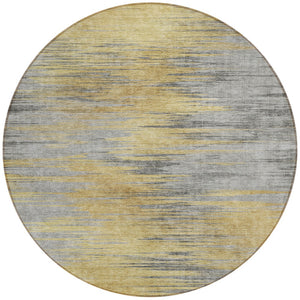 Homeroots 3' Denim Blue Abstract Washable Indoor Outdoor Area Rug - Stylish, Durable, And Easy To Maintain 8' Round Polyester 587166